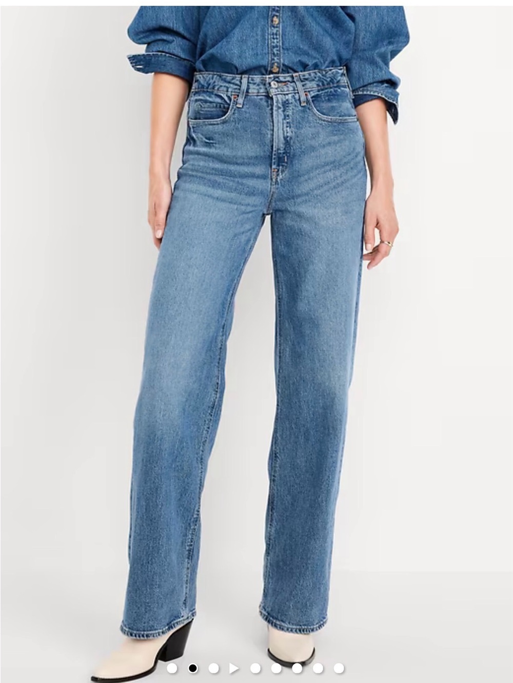Old Navy Light Blue Sky-Hi Wide Leg Jeans